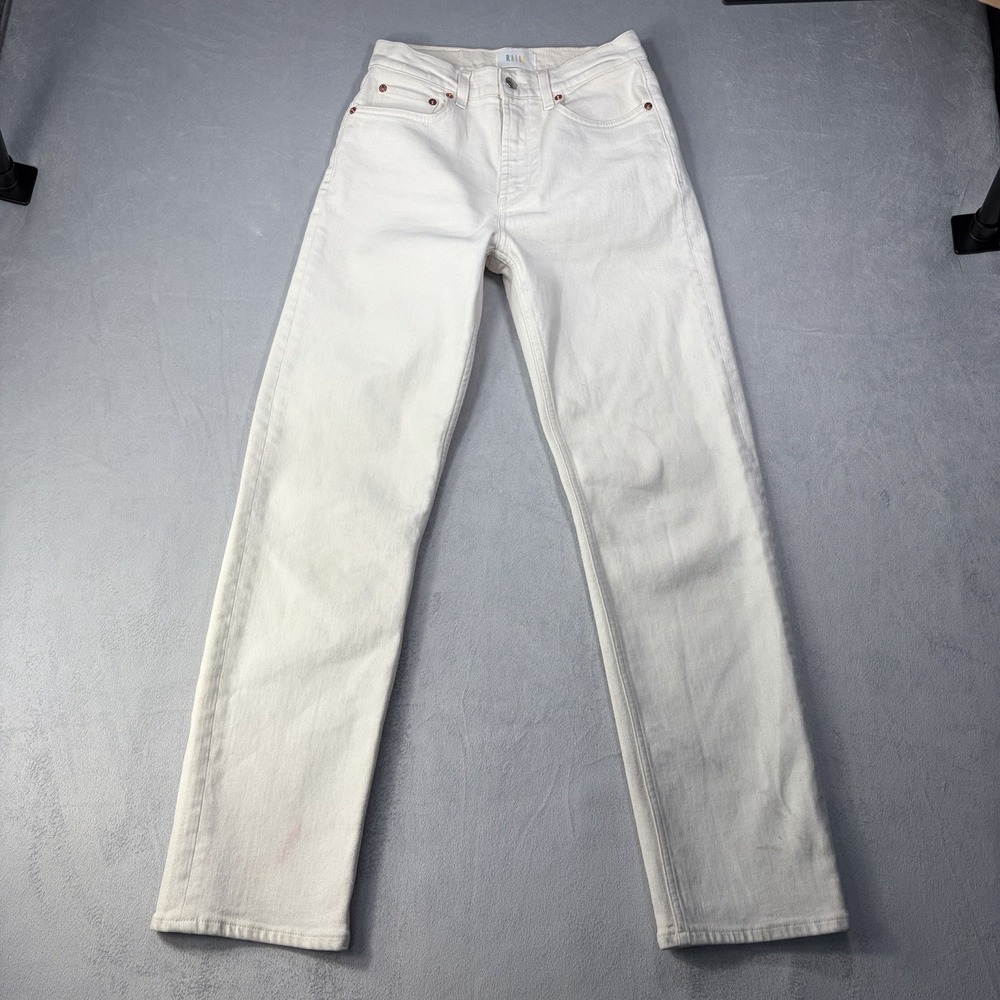 Rails The Topanga High Rise Women's Straight Leg Jeans Size 27 Beige‎ Stretch